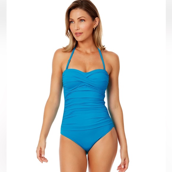 Anne Cole Other - Anne Cole Women's Live In Color Twist Front Shirred One Piece Swimsuit